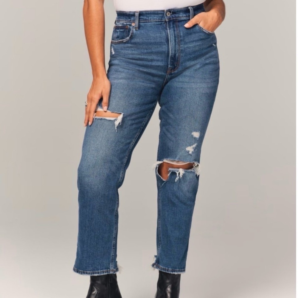 Abercrombie & Fitch womens the ankle straight Jeans size 32/14r